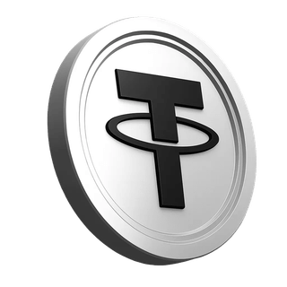 Sección informativa de la plataforma con el gráfico de la moneda Tether USDT